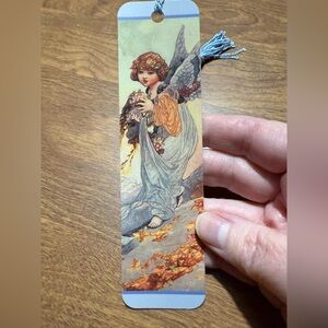 Vintage Bookmark Antioch Angel Fairy Autumn Charles Robinson Art Feminine